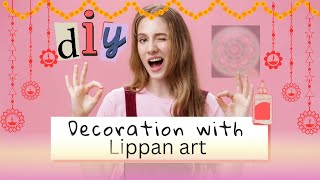 How to do lippan art at home | Lippan art with mirror work | Lippan art for beginners | Lippan art