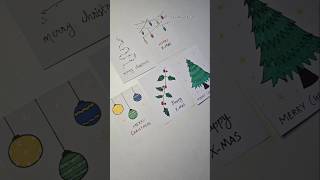 Easy Christmas card ideas 🎄| Merry Christmas card  #diy #shorts