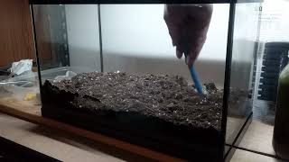 Setting up the soil base to restart a nano aquarium, nothing fancy or special, just keep it simple.