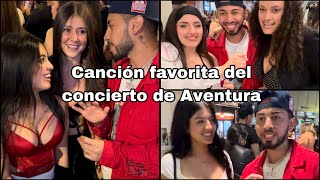 Cuál es tu canción favorita del concierto de aventura?