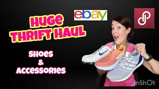 Huge shoes & accessories thrift haul to sell on eBay & Poshmark! #reseller #ebayseller #thrifthaul