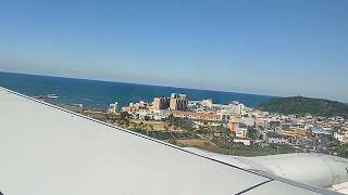 Airplane view jeju island