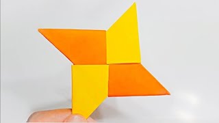 How To Make a Paper Ninja Star (Shuriken) - AWESOME & EASY (Step by Step) with [2 PAPERS]