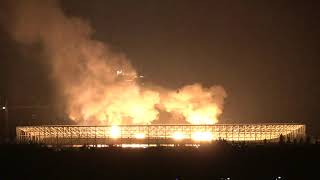 Rammstein burns down football stadium in Vienna :)