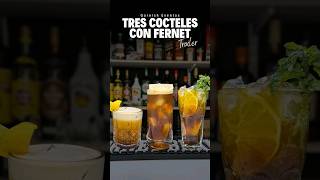 Tres Cócteles con Fernet 🥃 Tutorial Bartender #GarnishEventos