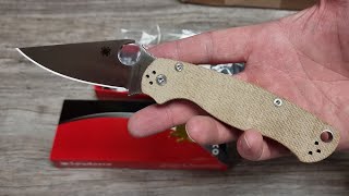 Unboxing Spyderco Para Military 2 Brown Micarta CruWear @KnifeLounge