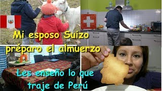 LES ENSEÑO LO QUE TRAJE EN MI MALETA DE PERÚ + MI ESPOSO SUIZO COCINA EL ALMUERZO/ Peruana en Suiza