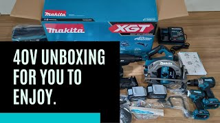 Makita 40V XGT DK0115G601 Kit Unboxing (no vocals).