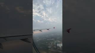 Aeroplane Takeoff and Above the Clouds