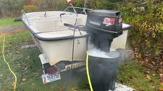 Boston Whaler on the hard