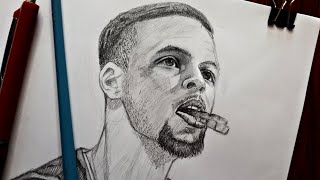 Drawing Stephen Curry - How To Draw Stephen Curry ? - PART 1