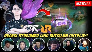 Ling SUTSUJIN Outplay 🤯🔥 Reaksi Streamer RRQ HOSHI vs FNATIC ONIC Regular Season Week 6 Day 2