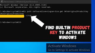 Find built-in Windows Product key