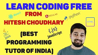 Learn Coding For Free |  Best  Online Programming Courses By 🌟 @hiteshchoudhary 🌟