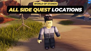 All Side Quest Locations + Completion - Roblox World of Stands