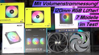 120mm RGB Lüfter Vergleich 2023! Corsair, Arctic, Lian Li u.a im Lautstärke & Luftstrom Test! Teil 1