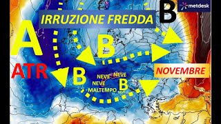 METEO - CHE CARTE !! CAMBIA TUTTO, IRRUZIONI ARTICHE,, MALTEMPO, CON NEVE FINO A BASSA QUOTA !!