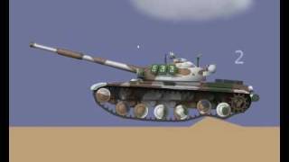 Algodoo T-64 tank (with disassembling)