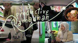 a productive ramadhan | grocery shopping , self treat , sushi 🍱 ft scarlett whitening