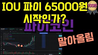 파이코인 IOU 가격이 개당 65000원 넘었네요 이제 시작인가?