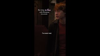 Ron has always loved Hermione 💕 #RonWeasley #HermioneGranger #HarryPotter