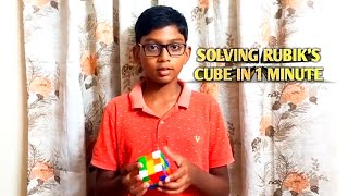 Solving Rubik's Cube in 1 Minute