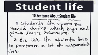 Student life Paragraph For Class Seven. Ten sentence of student life Paragraph. Student Life Essay.