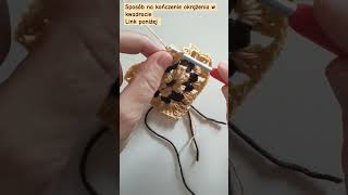 Sposób na kończenie okrążenia w kwadracie Granny Square Link #shorts