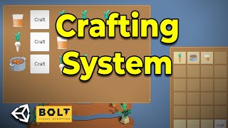 Unity-Bolt Crafting System using Inventory Items - Visual Scripting Tutorial