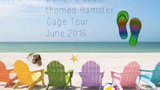 Delilah`s Beach Themed Hamster Cage Tour June 2015