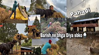 Pahado ki Barish | Village lifestyle in Uttarakhand | pahadi lifestyle | Devbhoomi Uttarakhand #fyp