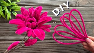 How to Make Easy Flower Pipe Cleaner with Chenille Wire Easy Tutorial Crafts