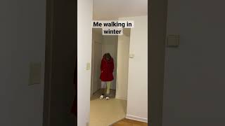 How I walk in summer vs in winter | can you relate? #shorts #relatable #comedy #memes #youtubeshorts