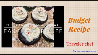 CHOCOLATE BANANA CUPCAKE || EASY BAKE / RECIPE || CREAM CHEESE FROSTING || Baked by TRAVELER CHEF