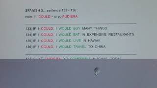 3 Sents 133-136:  If I could, I would buy many things...