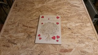 Wooden anniversary card