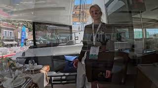 Walkthrough aboard Catamaran ANDARE AVANTI in Greece Boat Show 2024