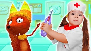 Little Fox Animal Doctor - Help Small Animals from Various Diseases | Nastya treats a fox