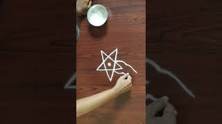 Easy rangoli design| small | muggu | Kollam #shorts