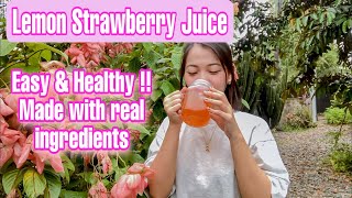 FLEXITARIAN JUICE: HOW TO MAKE LEMON STRAWBERRY JUICE |SUMMER DRINKS | IMMUNE SYSTEM BOOSTER JUICE