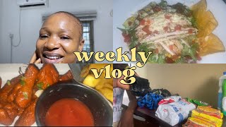 Weekly Vlog~ food prep~ Dinner date~ I ate my favorite meal ~ Groceries ~ I cut my hair again😢