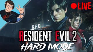 FINISHING LEON'S STORY & PLAYING CLAIRE'S!!! | Resident Evil 2 Remake Hard Mode Part 2