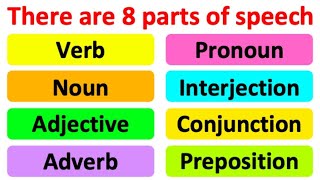 parts of speech اجزای کلام در زبان انگلیسی