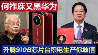 最新：華為升騰910B晶片台積電生產你敢信 蒼髯老賊何祚庥再黑三折疊氣壞網友