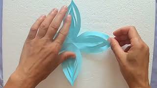 How to make a snowflake from colored paper ❄❄❄