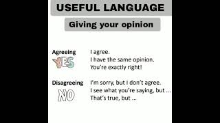 Giving your opinion# useful Language