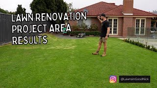 Lawn renovation project results