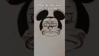 JAK DZIAŁA FACE ID. #viral #animacja #comics #comedy  #shorts #easydrawing #faceid #meme #mickey