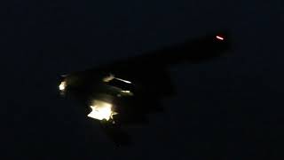 USAF B2 Spirit night arrival at RAF Fairford