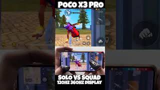 Poco x3 pro 60fps screen recording and 120hz 360hz smooth display free fire handcam gameplay 4k